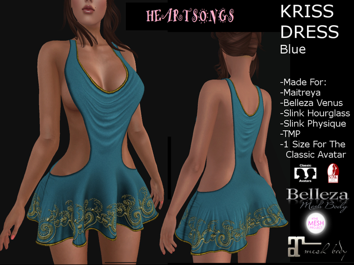 HEARTSONGS- KRISS DRESS SOFT BLUE