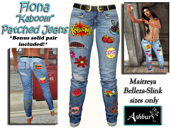 [ASHBURY] Fiona BF Jeans-PATCHED KABOOM 