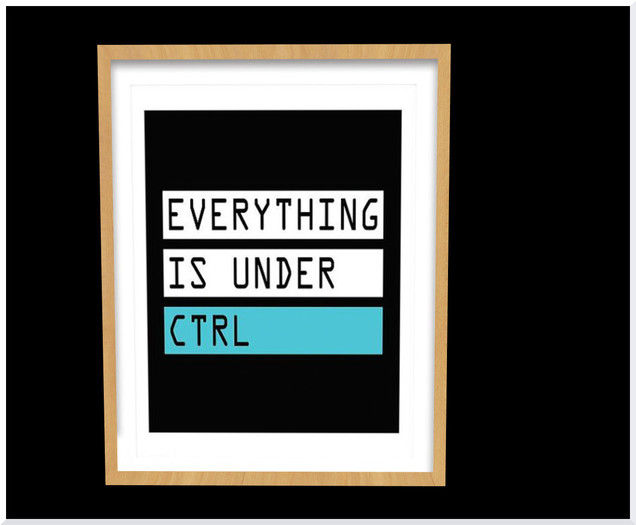 {Q-Essentials} Under Control Office Wall Decor