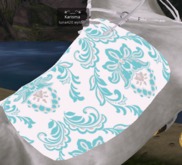 Rococo - Light Blue and White damask saddlepad