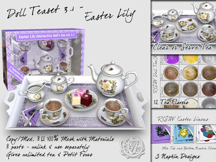 R(S)W Doll Tea Set 3.1 - Easter Lily