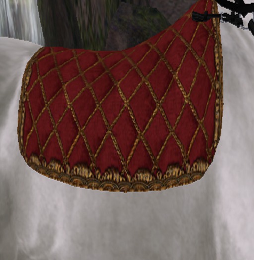 Rococo - Baroque red rose pillowtop saddlepad