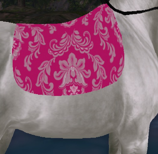 Rococo - fuscia damask saddlepad