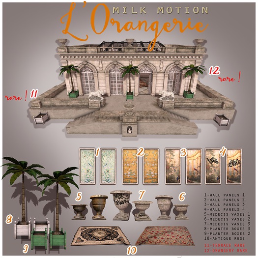 (Milk Motion) L'orangerie - Medicis vases 2