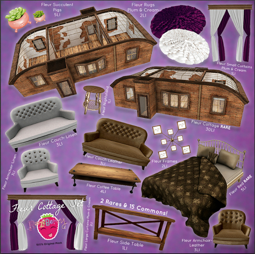 .:Razzberry Inc:. Fleur - Bed - RARE