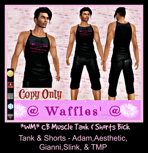 *WM* CB Muscle Tank & Shorts Bick