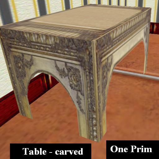 Wood Table - carved