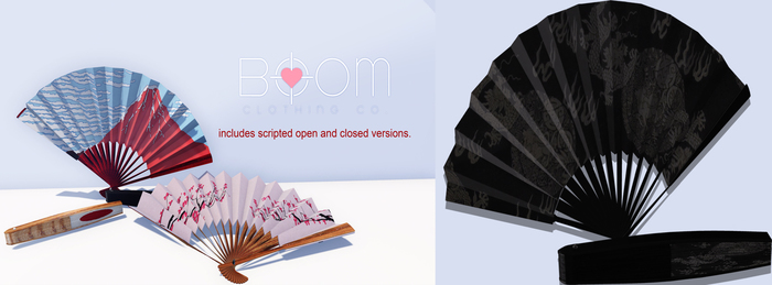 *BOOM* Soft Winds Fan / black dragon