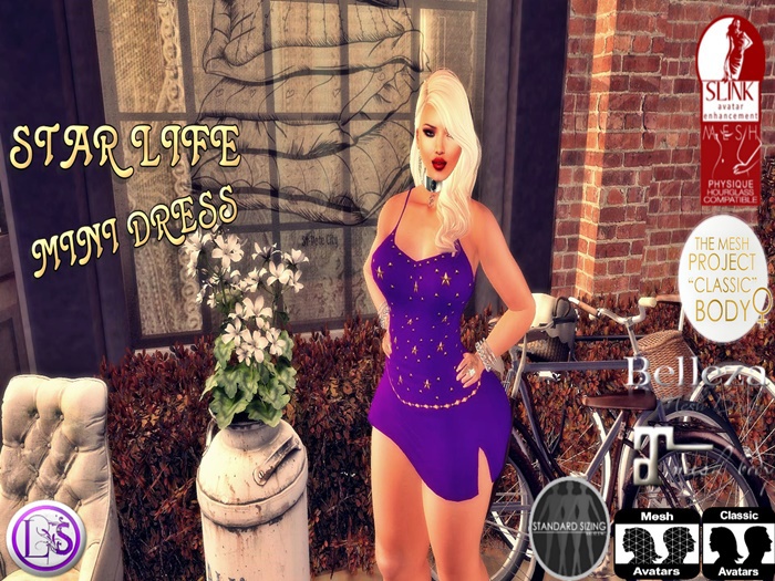 .~LS~STAR LIFE MINI DRESS {PURPLE}