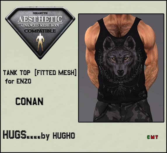 HUGS AESTHETIC TANK TOP CONAN