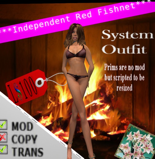 Independent Lingerie (Red Fishnet)