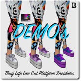 Blackburns Thug Life Low Platform Sneakers DEMO