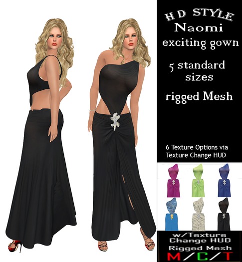 Naomi exciting gown with Texture Change HUD