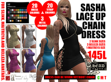 Mesh Head - Sasha Lace Up Chain Dress - MAITREYA - SLINK - BELLEZA