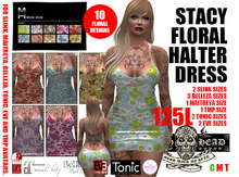 Mesh Head - Stacy Floral Halter Dress - MAITREYA - SLINK - BELLEZA - TMP - EVE - TONIC