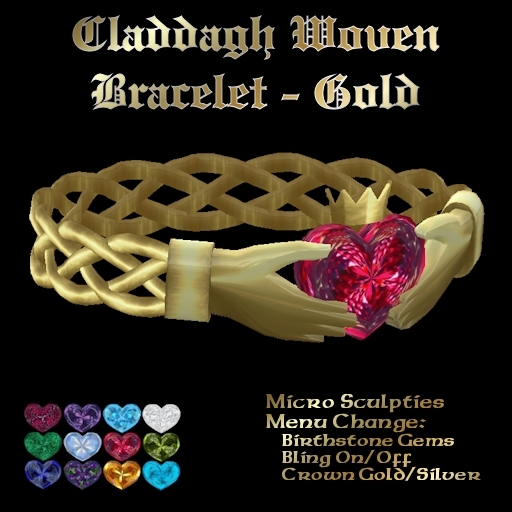 Ashira's Claddagh Woven Bracelet - Gold