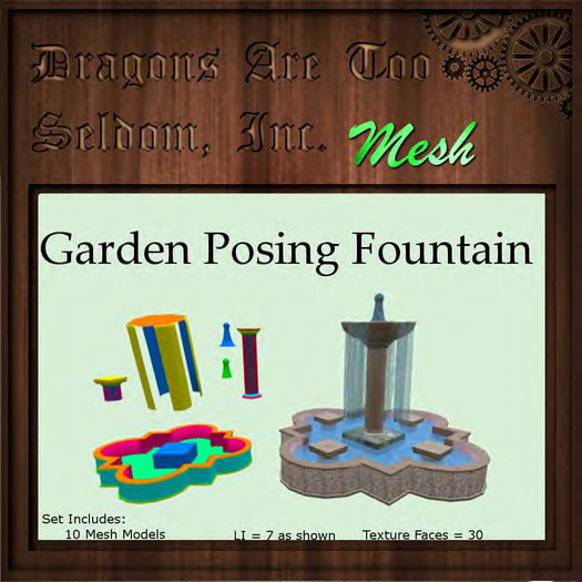 DATSI Mesh - Garden Posing Fountain Set