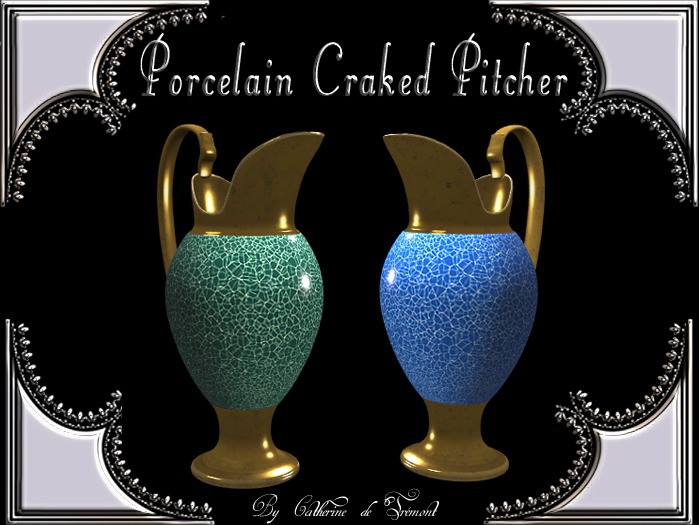 "CdT" Porcelain Craked Pitcher