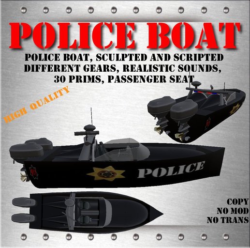 Black Police Boat