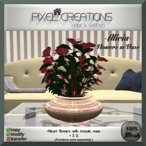 [PC] ALICIA - FLOWERS W/VASE (Mesh) (Boxed)