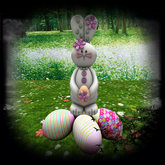 Easter Bunny & Eggs Tip Jar 4 Prims