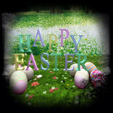 Happy Easter Words & Eggs Tip Jar 9 prims
