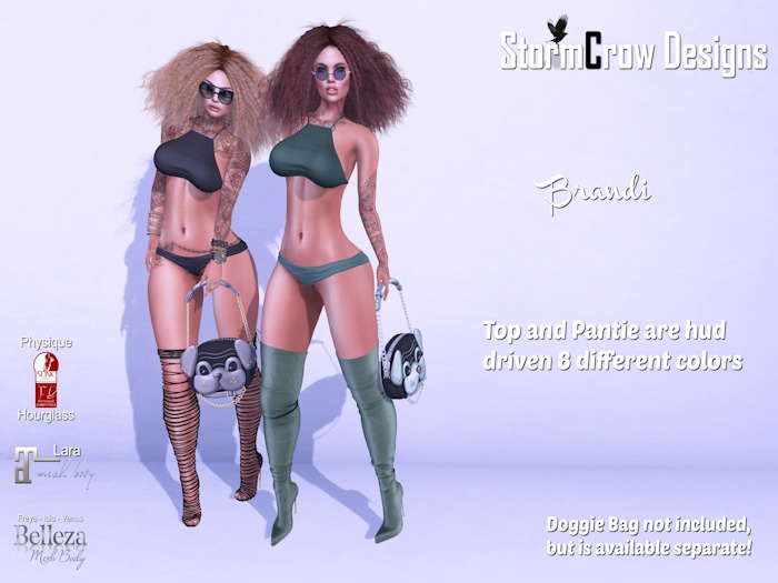 Brandi Crop Top & Pantie with Hud