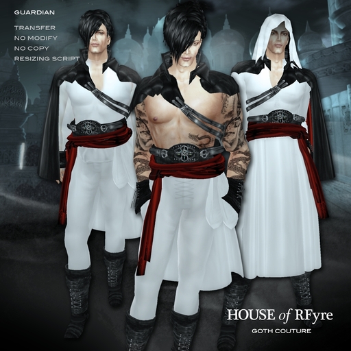 RFyre Guardian Mens White TagMedieval TagFantasy TagGoth