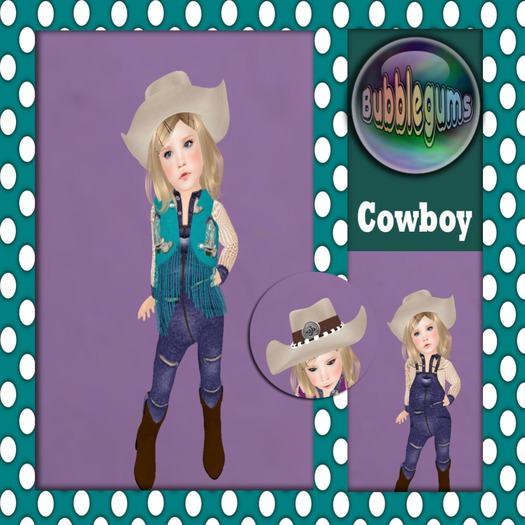 .:Bubblegums:. Cowboy Teal