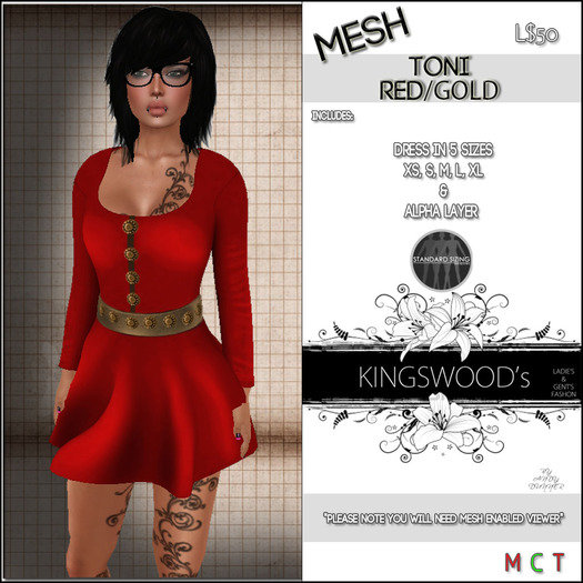 KS - Toni - Red/Gold