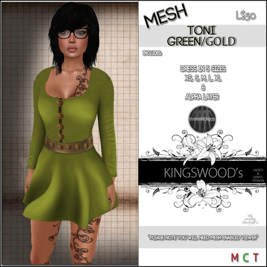 KS - Toni - Green/Gold