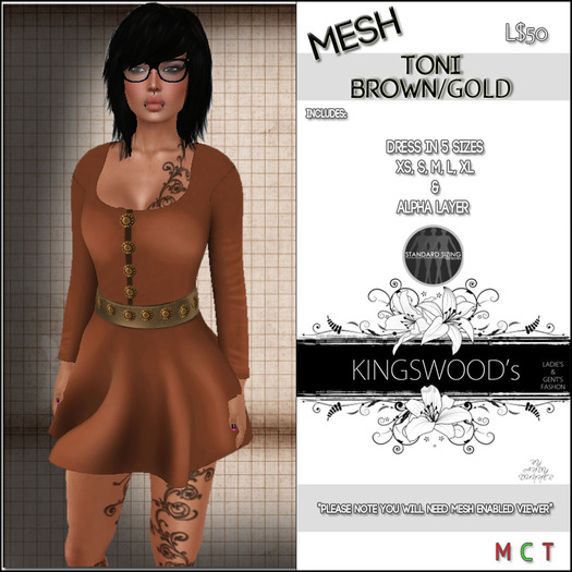 KS - Toni - Brown/Gold
