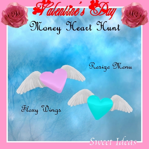 Sweet Ideas * Valentine Money  Winged Heart Hunt- Set 1 (Boxed)