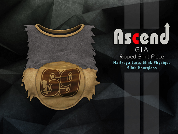 /Ascend/ Gia Ripped Shirt Piece - Beige