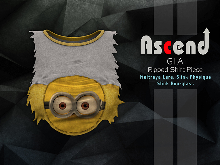 /Ascend/ Gia Ripped Shirt Piece - Yellow [ADD ME]