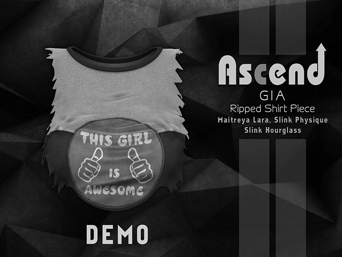 /Ascend/ Gia Ripped Shirt Piece - DEMO