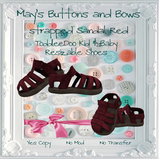 MBB * Strapped Sandal Red (K&B)