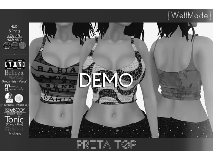 [WellMade] Preta Top DEMO