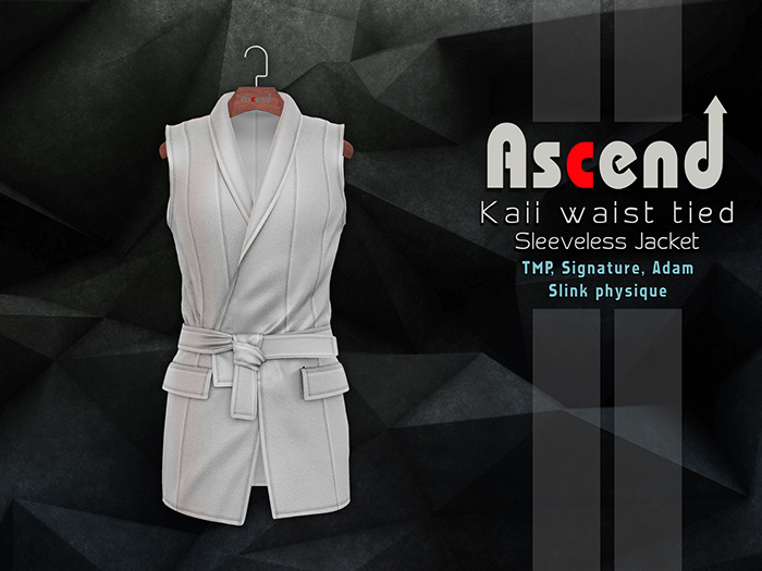 /Ascend/ Kaii Waist Tied Jacket - White