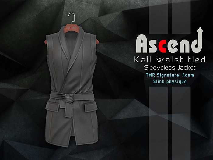 /Ascend/ Kaii Waist Tied Jacket - Gray