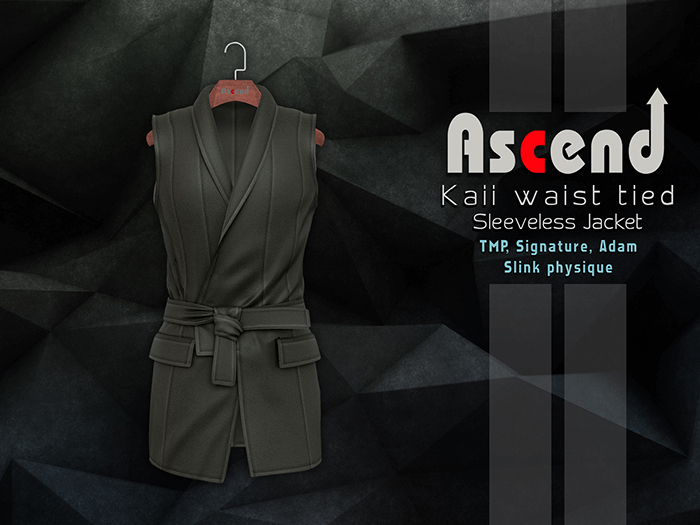 /Ascend/ Kaii Waist Tied Jacket - Rhino