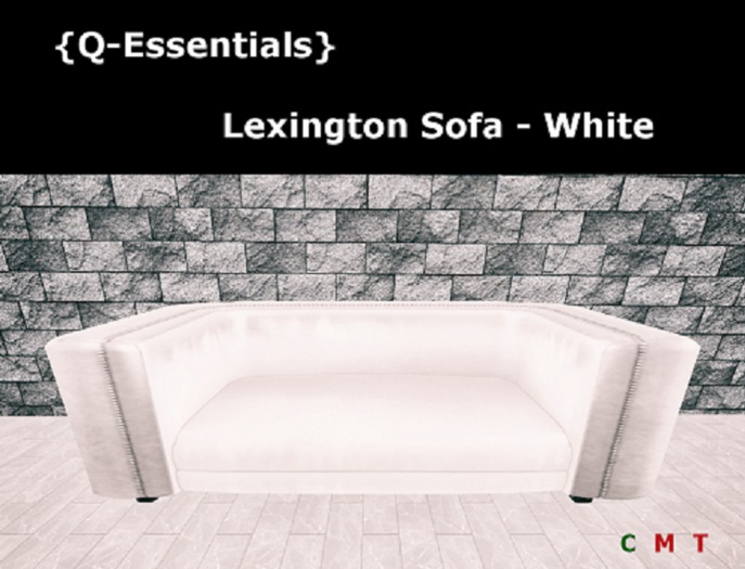 {Q-Essentials} Lexington White Sofa