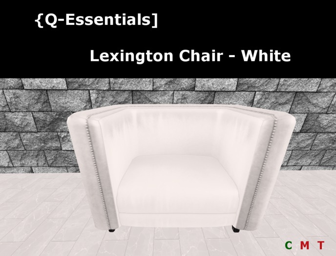 {Q-Essentials} Lexington White Chair