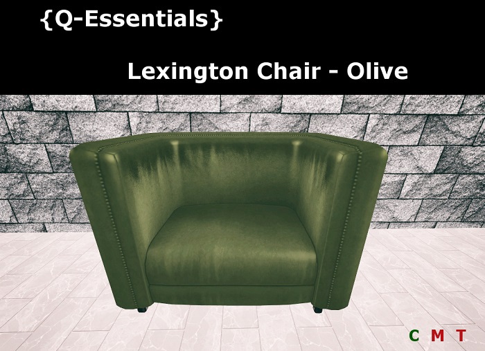 {Q-Essentials} Lexington Olive Chair ( ANIMATED )