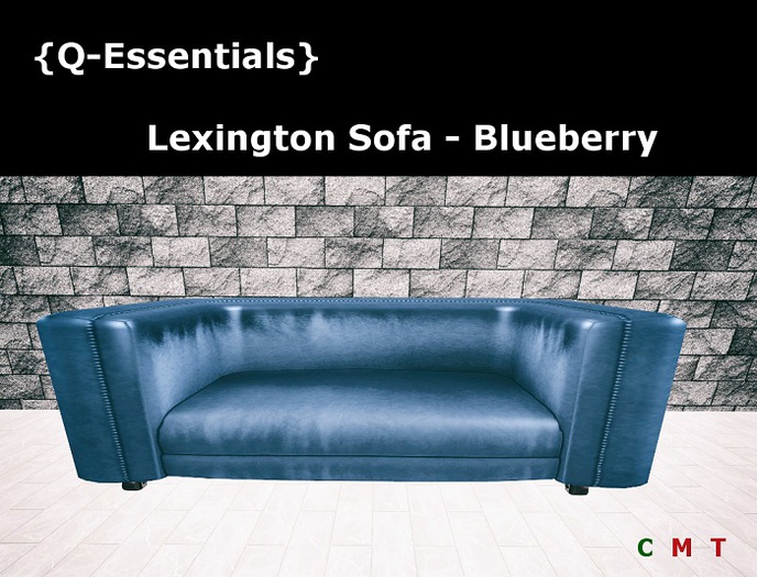 {Q-Essentials} Lexington Blueberry Sofa