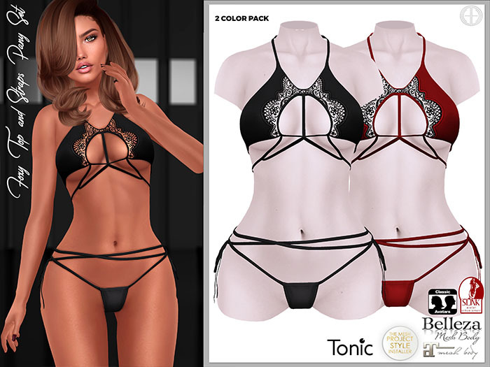 [hh] Foxy Top and Strap Panty Set (BOXED)
