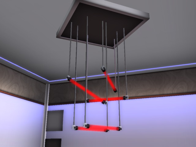 J&J neonlights red Mesh