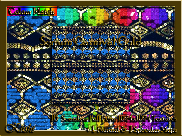 Sequin Carnival Gold Textures