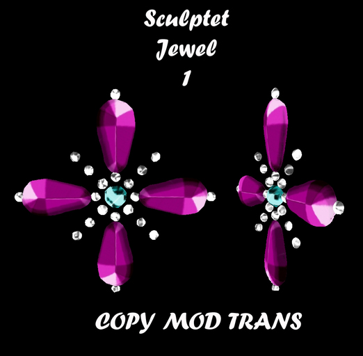 Sculpted Accessory Jewel Flower 7