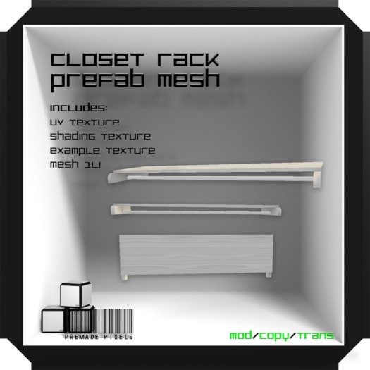 [PP] Premade Pixels - Closet Rack (wear to unbox)